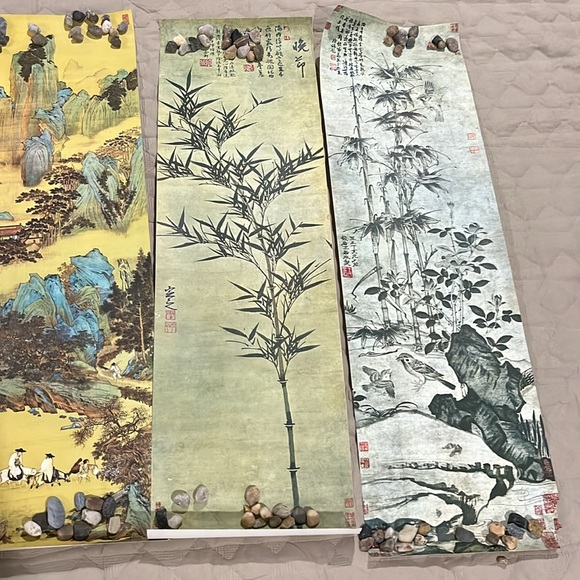 These are reproductions-famous Chinese paintings from antiquity Beautiful qty 4 - Picture 3 of 13